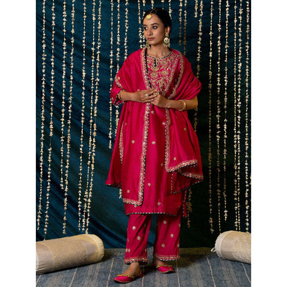 Maison Shefali Gulaab Kurta (Set of 3)
