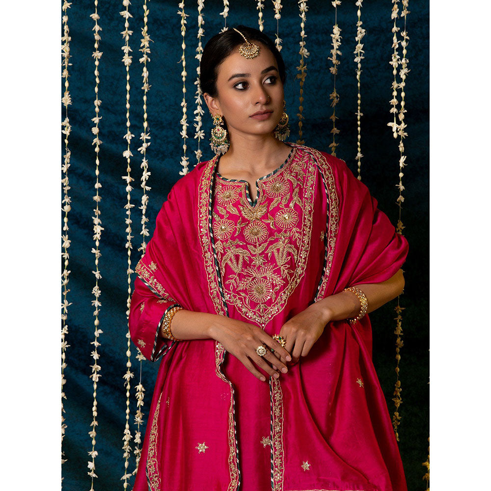 Maison Shefali Gulaab Kurta (Set of 3)