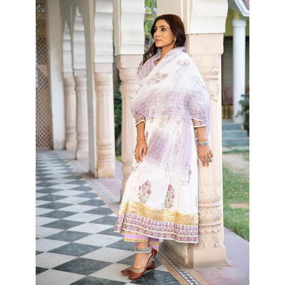 Maison Shefali Chaand Tahira Firoza Anarkali Pant And Dupatta (Set of 3)