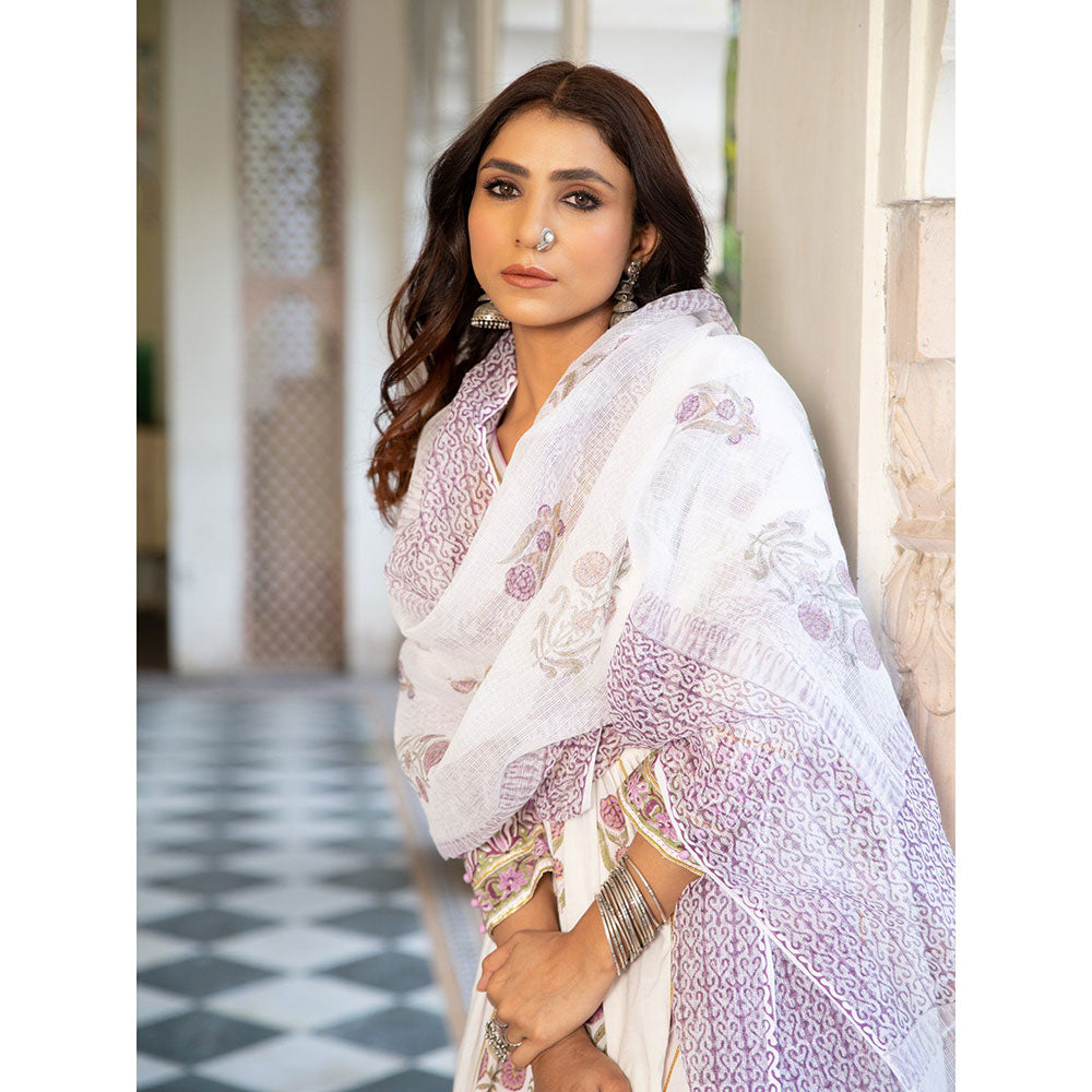 Maison Shefali Chaand Tahira Firoza Anarkali Pant And Dupatta (Set of 3)