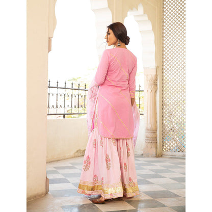 Maison Shefali Chaand Sharanya Gulabi Sharara (Set of 3)