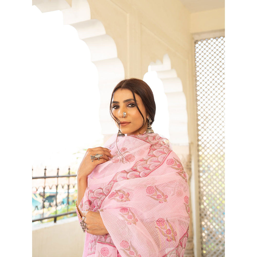 Maison Shefali Chaand Sharanya Gulabi Sharara (Set of 3)