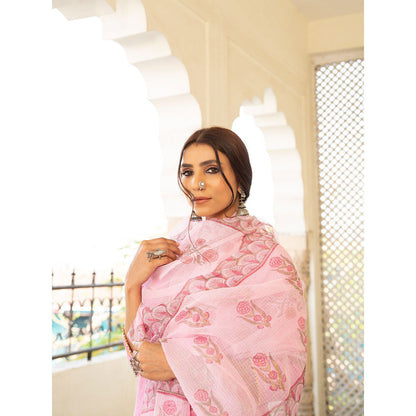 Maison Shefali Chaand Sharanya Gulabi Sharara (Set of 3)