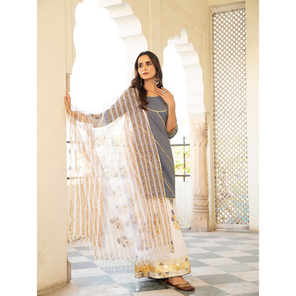 Maison Shefali Chaand Sharanya Neel Sharara (Set of 3)