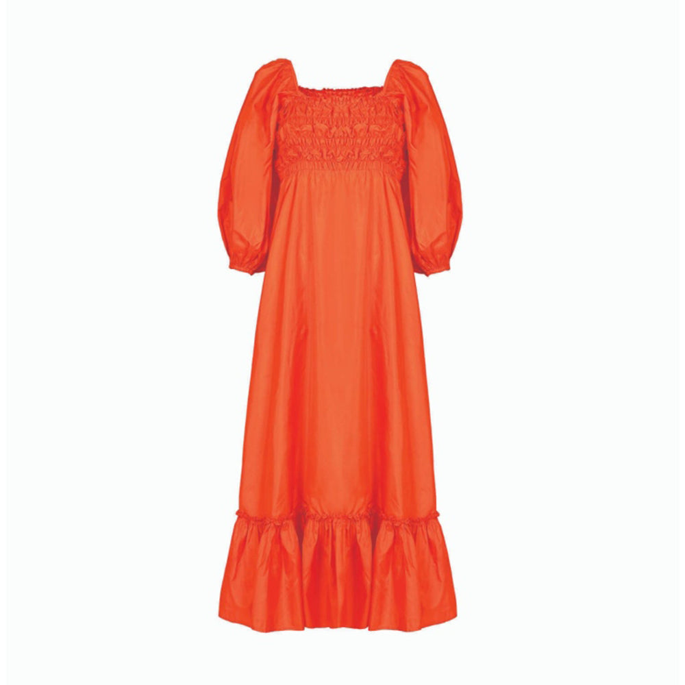 MALIE Vibrant Orange Regina Dress