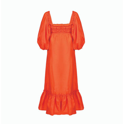 MALIE Vibrant Orange Regina Dress