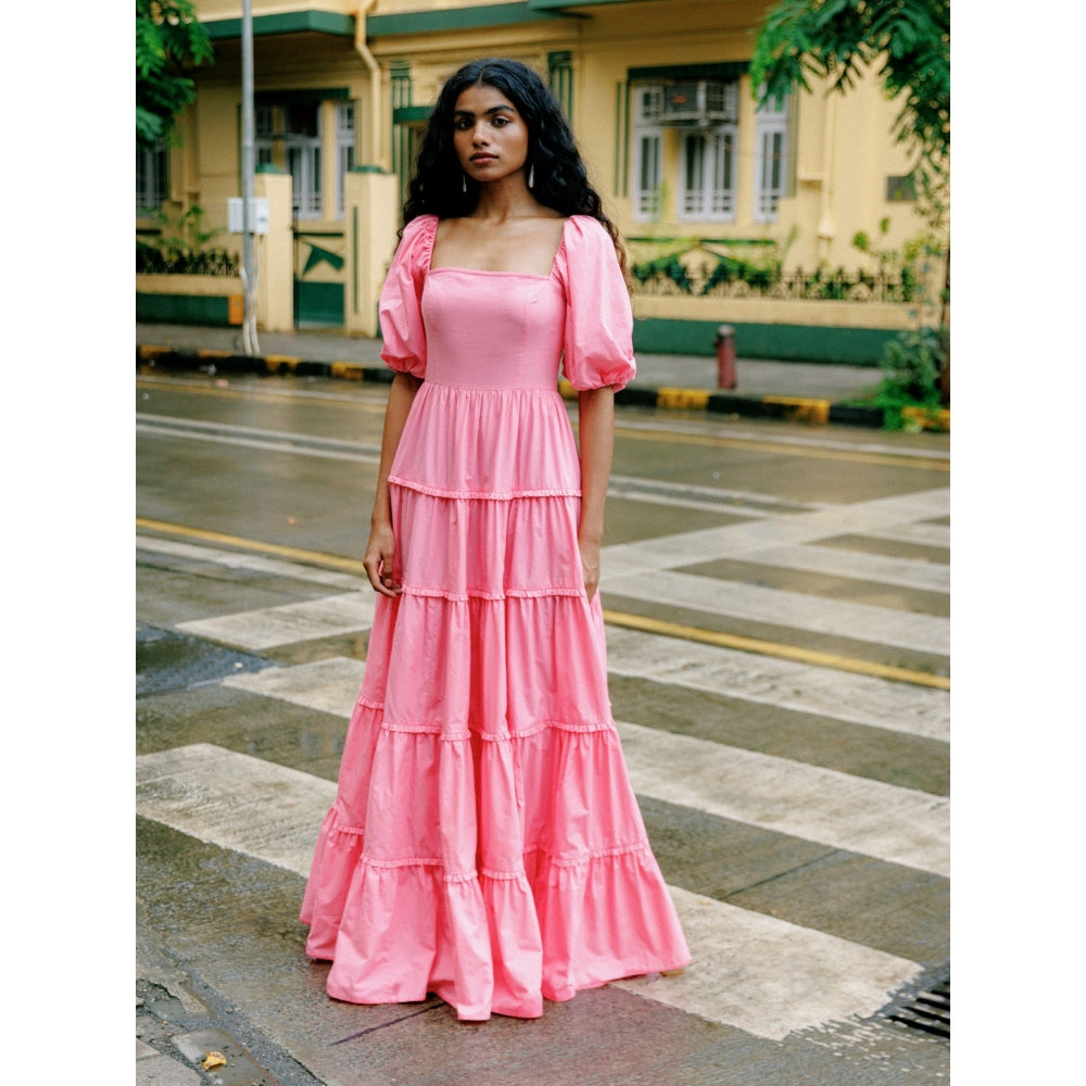 MALIE Pink Versailles Dress