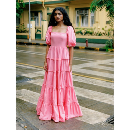 MALIE Pink Versailles Dress