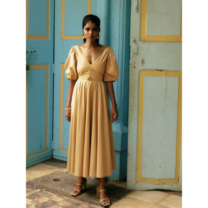 MALIE Beige Dune Dress