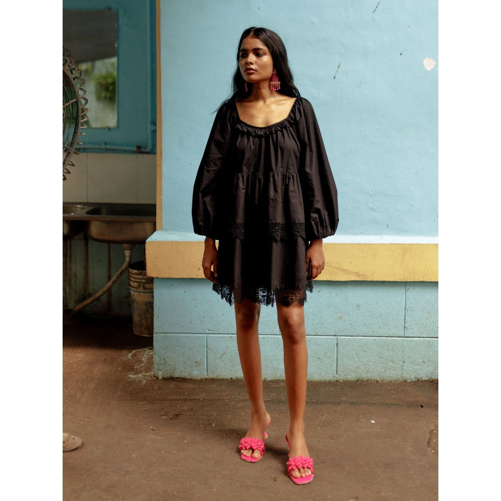 MALIE Black Porto Dress