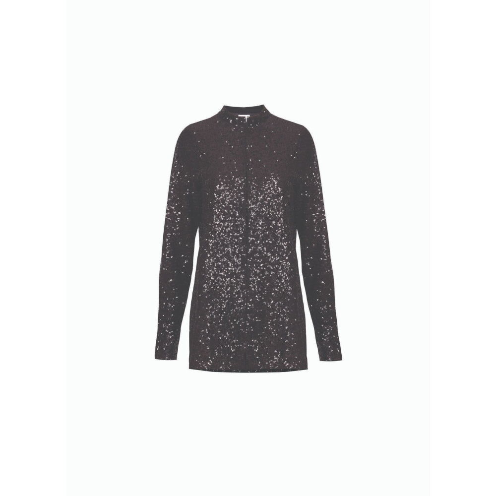 MALIE Black Sequin Fever Shirt