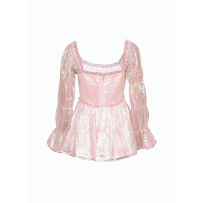 MALIE Holographic Sequin Aura Dress