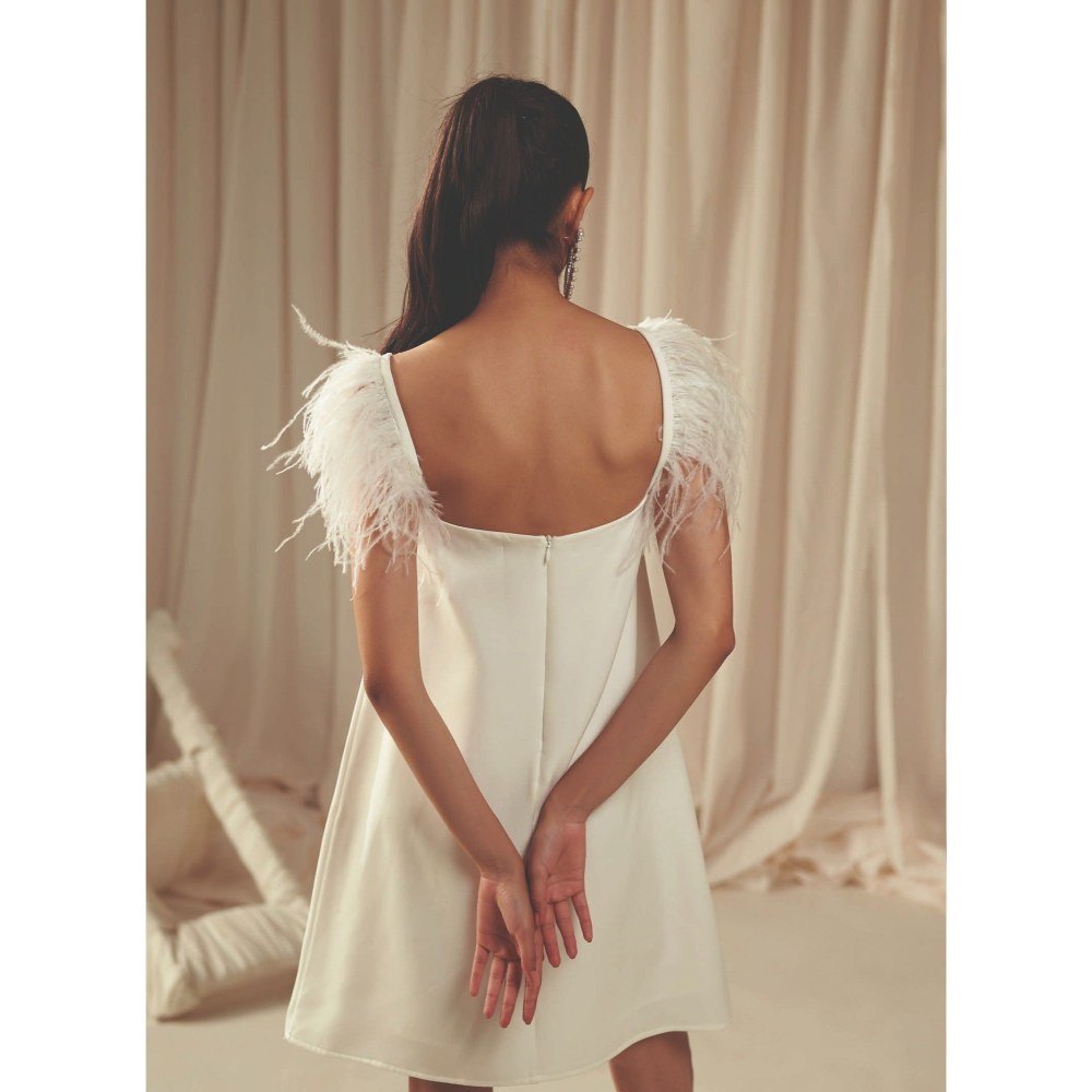 MALIE A Line White Casablanca Dress