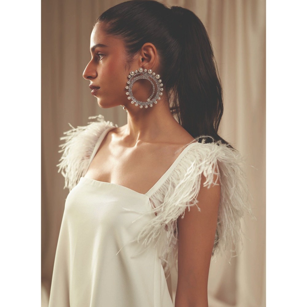 MALIE A Line White Casablanca Dress