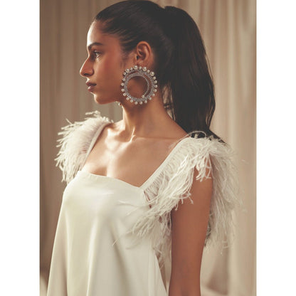 MALIE A Line White Casablanca Dress