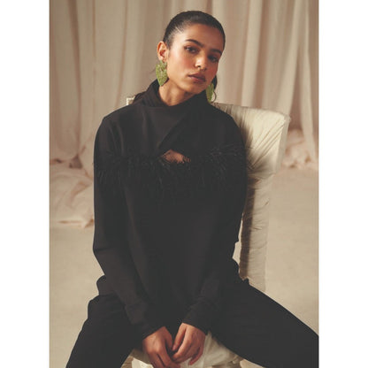 MALIE Cut Out Black Talia Top