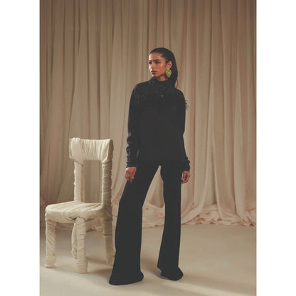 MALIE Cut Out Black Talia Top