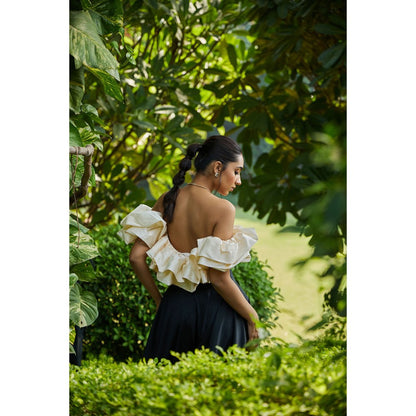 MALIE Off Shoulder Cream 'Valencia Top