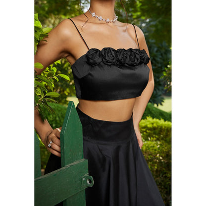 MALIE Crop Black 'Flora Top