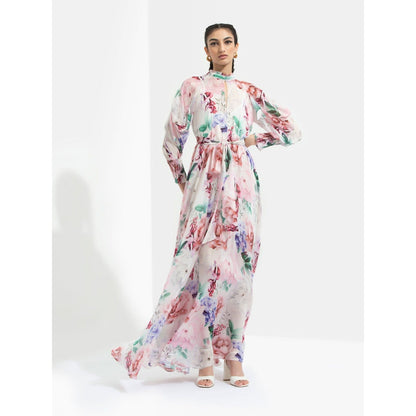 MANDIRA WIRK Iris Printed Dress Multi-Color