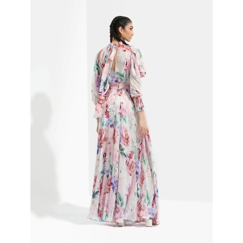 MANDIRA WIRK Iris Printed Dress Multi-Color