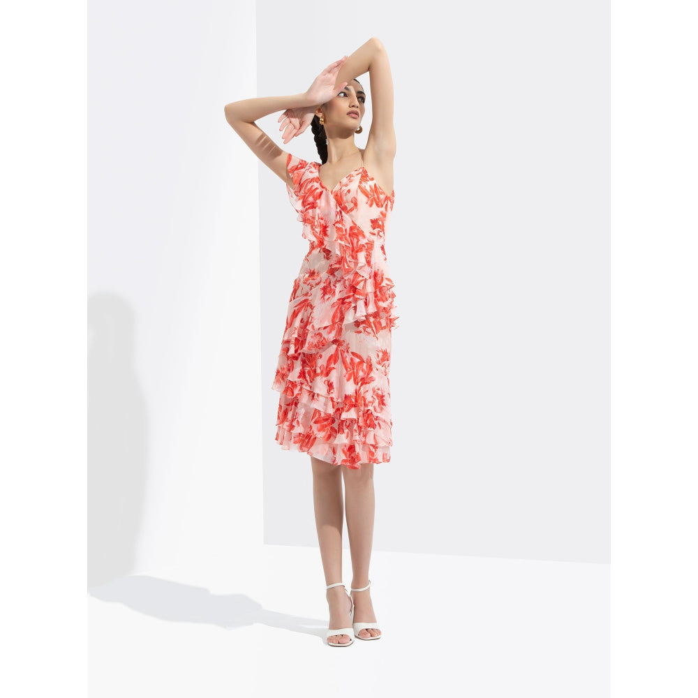 MANDIRA WIRK Mirrai Printed Dress Orange