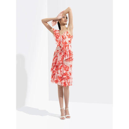 MANDIRA WIRK Mirrai Printed Dress Orange