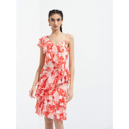 MANDIRA WIRK Mirrai Printed Dress Orange