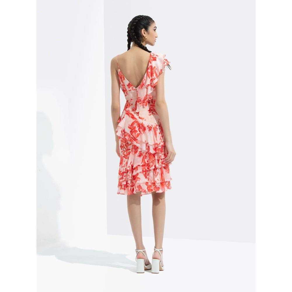 MANDIRA WIRK Mirrai Printed Dress Orange