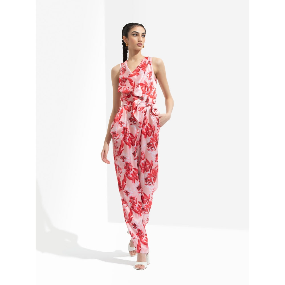 MANDIRA WIRK Mirrai Printed Jumpsuit Pink