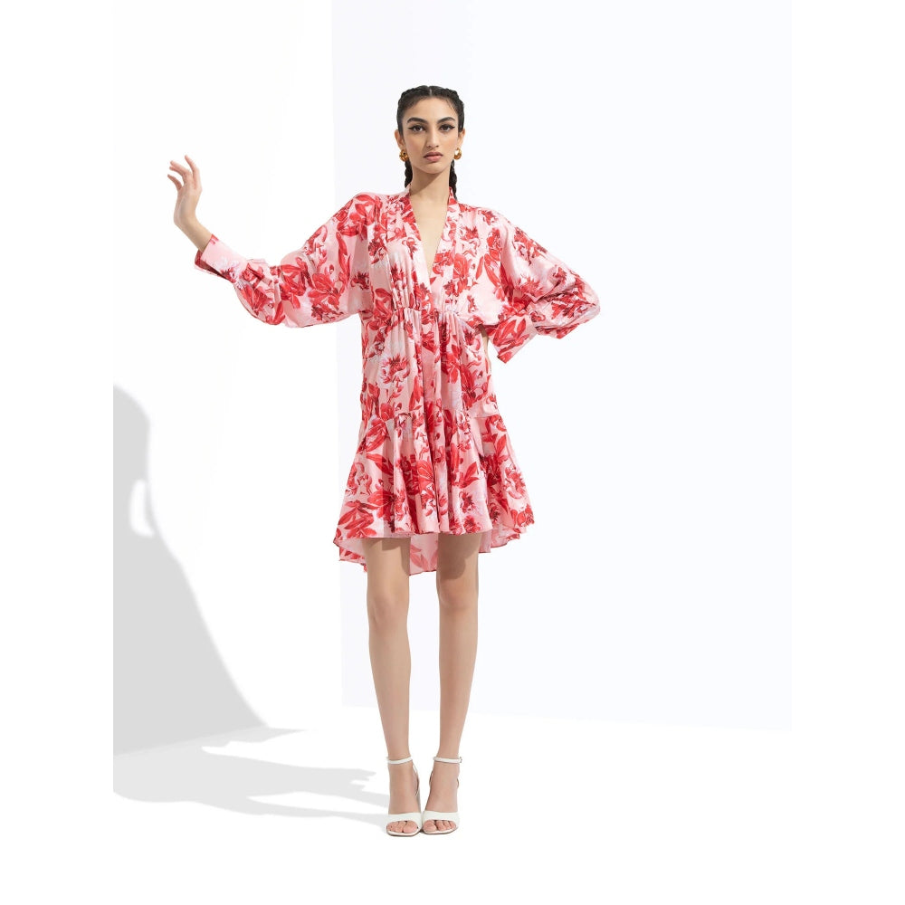 MANDIRA WIRK Mirrai Printed Dress Red