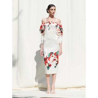 MANDIRA WIRK Off Shoulder Dress White