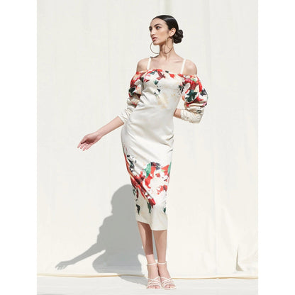 MANDIRA WIRK Off Shoulder Dress White