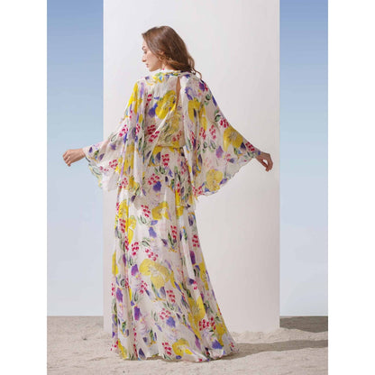 MANDIRA WIRK Long Dress with Round Neckline