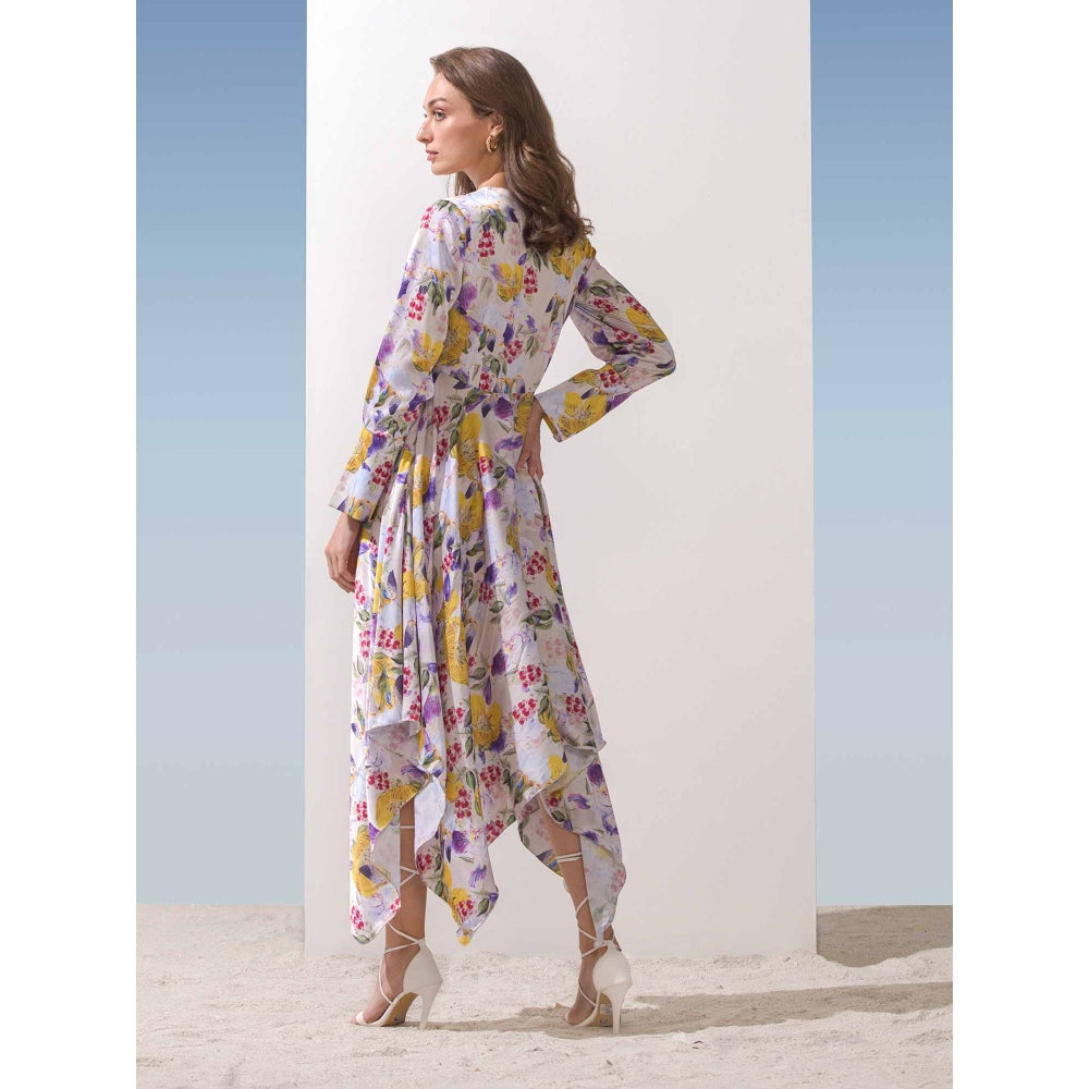 MANDIRA WIRK Asymmetric Collar Neck Dress