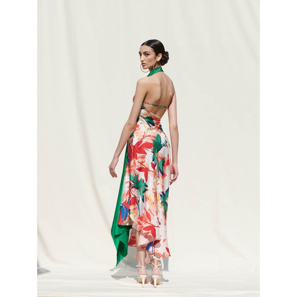 Mandira Wirk Multi-Color Printed Crepe Dress