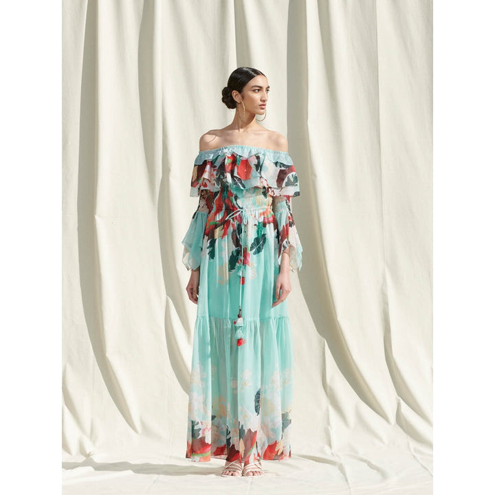 Mandira Wirk Multi-Color Printed Georgette Dress