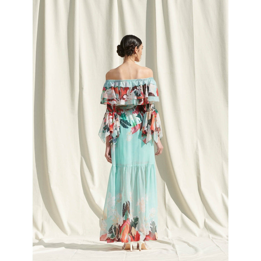 Mandira Wirk Multi-Color Printed Georgette Dress