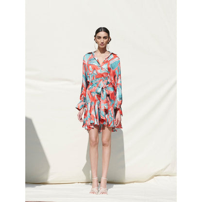 Mandira Wirk Multi-Color Printed Crepe Dress