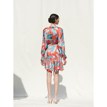 Mandira Wirk Multi-Color Printed Crepe Dress
