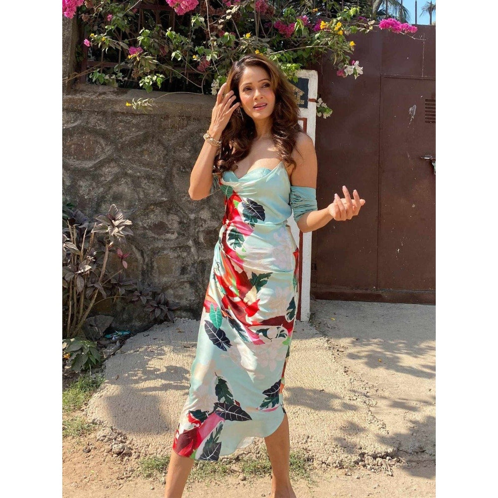 Mandira Wirk Multi-Color Printed Crepe Dress