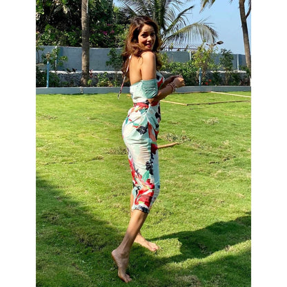 Mandira Wirk Multi-Color Printed Crepe Dress