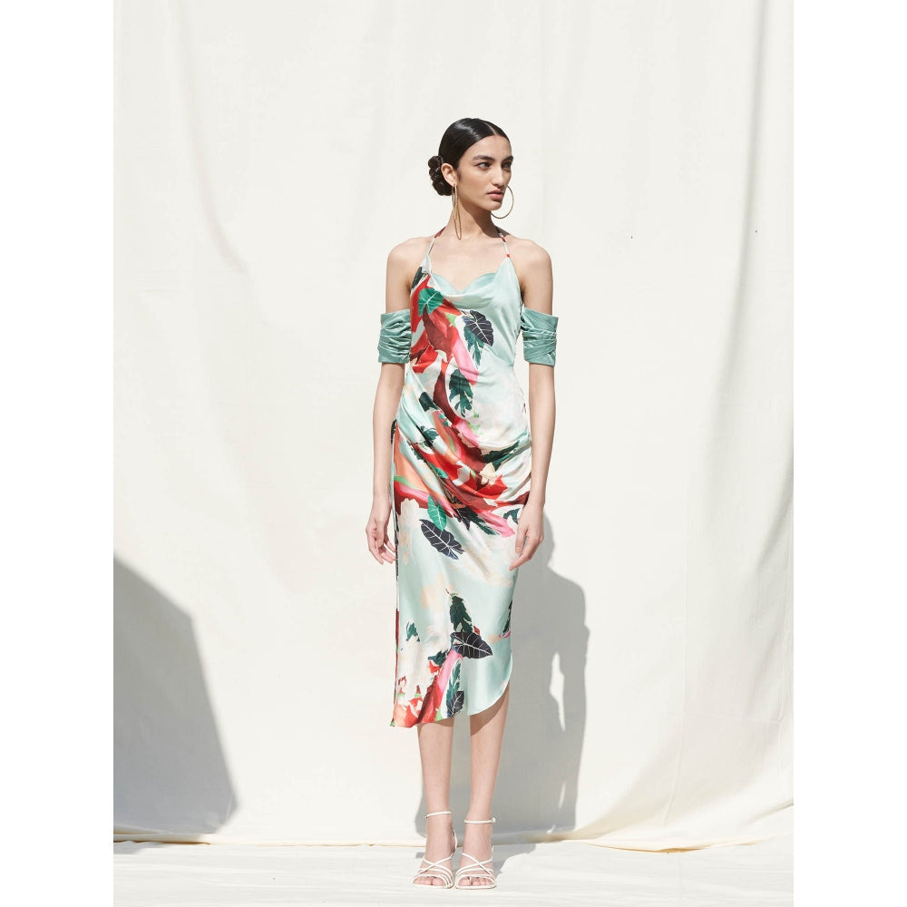 Mandira Wirk Multi-Color Printed Crepe Dress