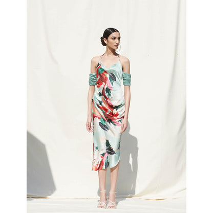 Mandira Wirk Multi-Color Printed Crepe Dress