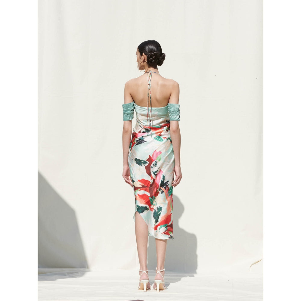 Mandira Wirk Multi-Color Printed Crepe Dress