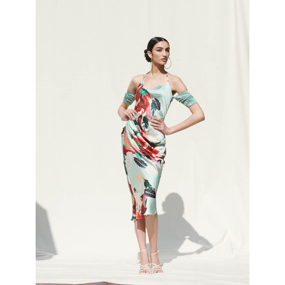Mandira Wirk Multi-Color Printed Crepe Dress