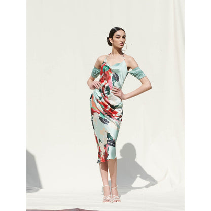 Mandira Wirk Multi-Color Printed Crepe Dress
