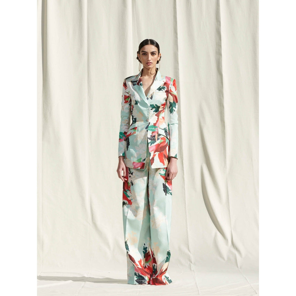Mandira Wirk Multi-Color Printed Crepe Pant With Suit (Set Of 2)
