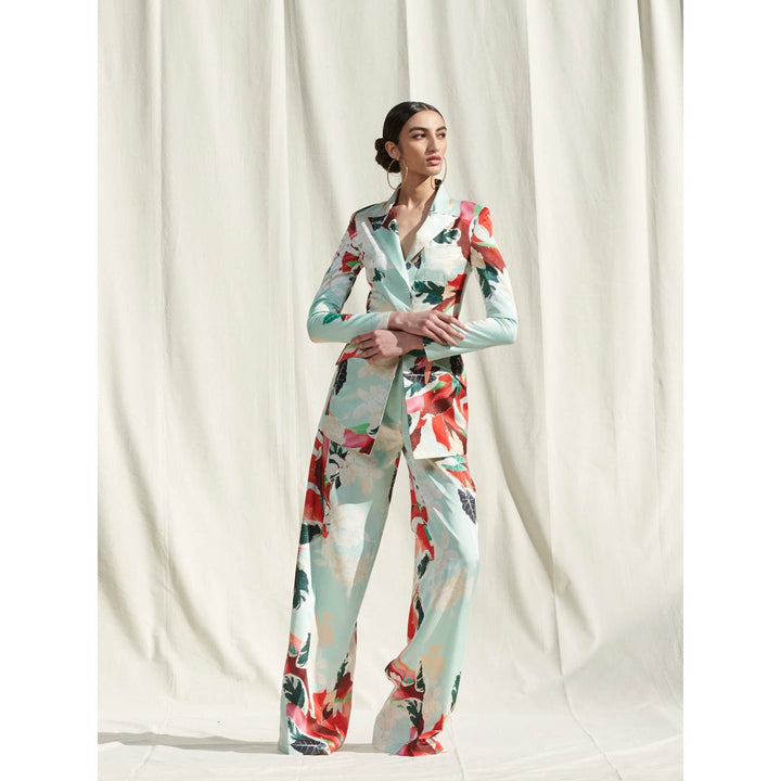 Mandira Wirk Multi-Color Printed Crepe Pant With Suit (Set Of 2)