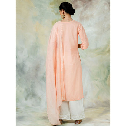 Mandira Wirk Classic Straight Embellished Kurta With Pant And Dupatta (Set of 3)